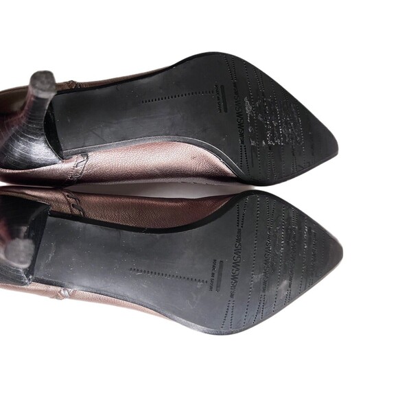Stewat Weitzman Bronze Patten Leather Pointed Toe 2 In. Heels Tassels 8.5 Spain - Picture 10 of 10